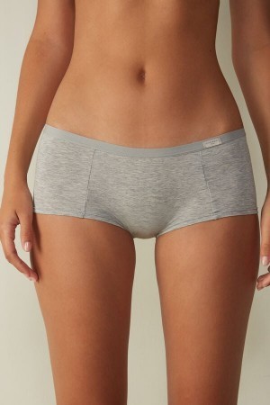 Grey Intimissimi Cotton Boyshorts | ECAHC63889